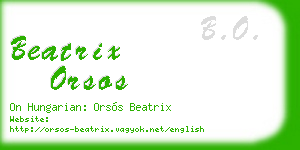 beatrix orsos business card